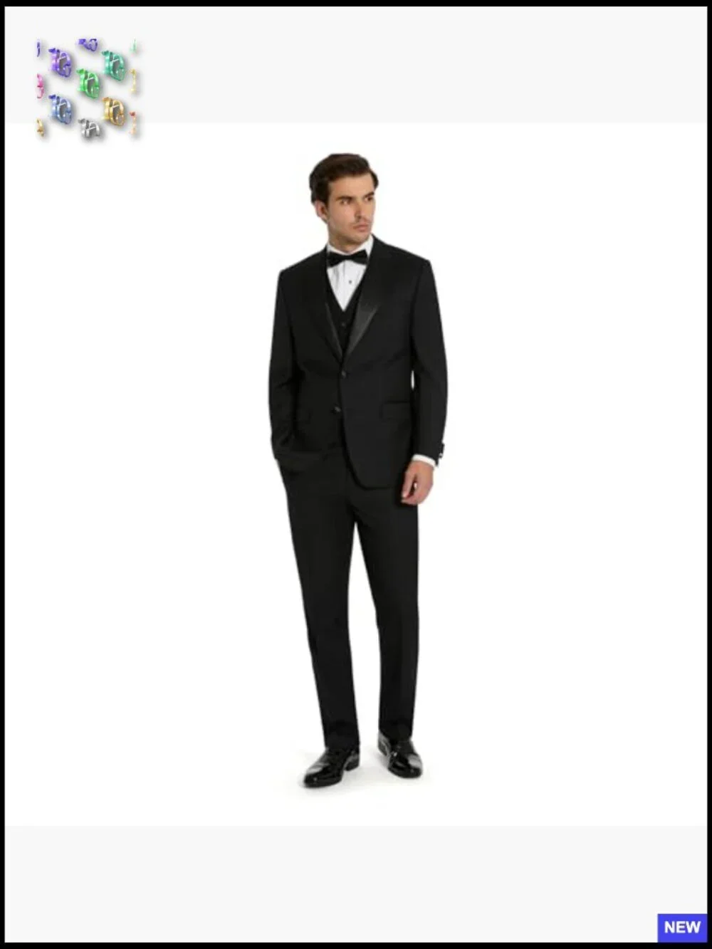 Slim Fit Tuxedo Suit Separates Three Piece Set Formal Elegant Classic